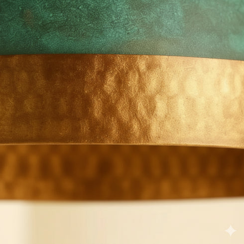 Patina Dome Pendant Light - Handmade Moroccan Brass Ceiling (pl-2001)